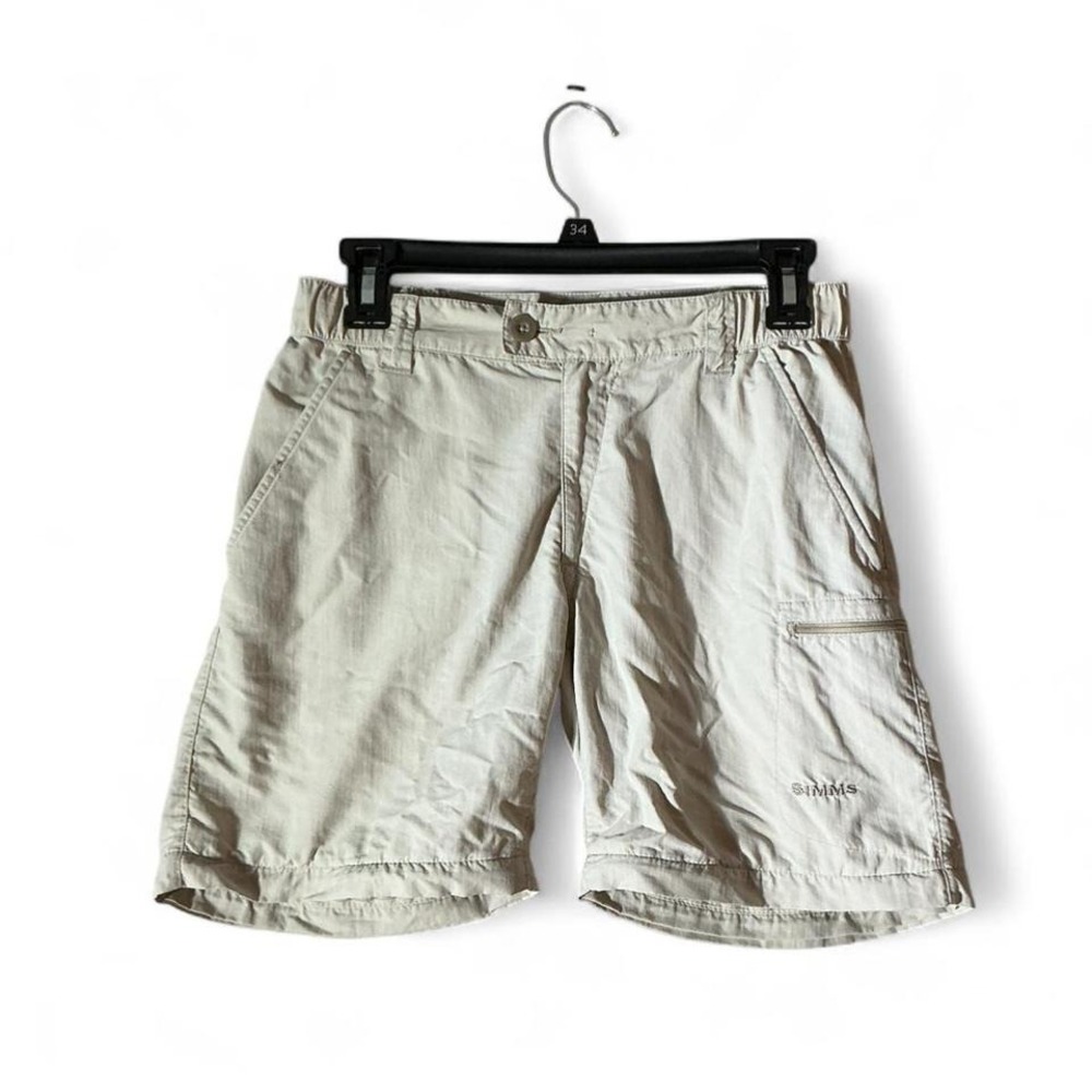 Simms Fishing Gorpcore 3XDRY Shorts‎ Womens XS Stone Beige Nylon Hiking Outdoor